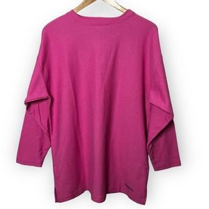 Vintage Denim & Co. Jeanswear Women's Hot Pink French Terry Tunic Top Size M